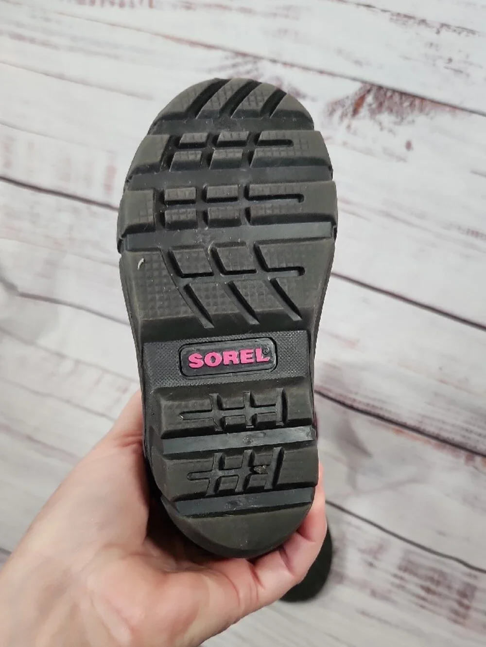 Sorel Kids Pink and Black Waterproof Snow Boots